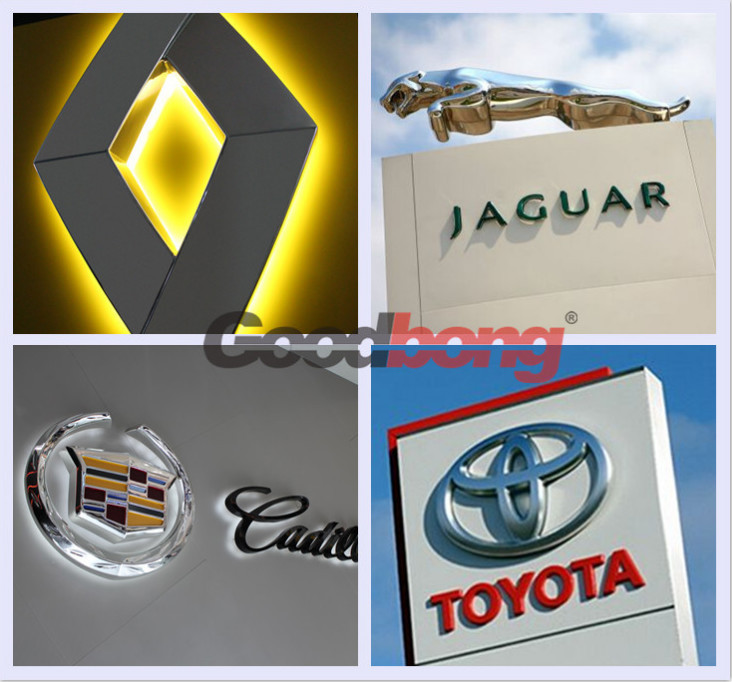 Good Quality Vacuum Formed brightness 3D japanese car logos