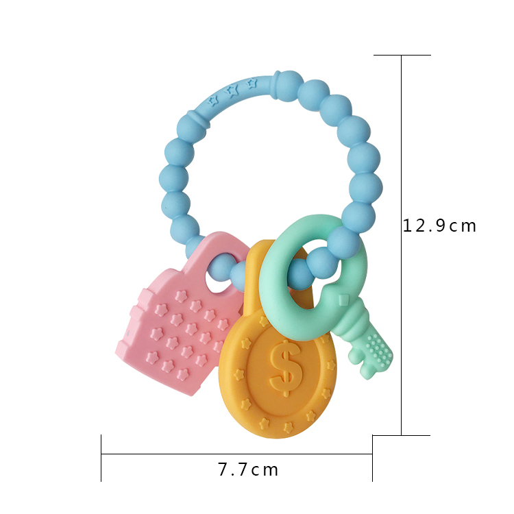 Eco Friendly Baby Silicone Products Food Grade Pacifier Clip Ring Teether