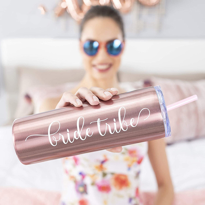 Sublimation Tumblers Bulk 20 OZ Straight Skinny Stainless Steel Double Wall Insulated Sublimation Water Bottles Blank With Lid