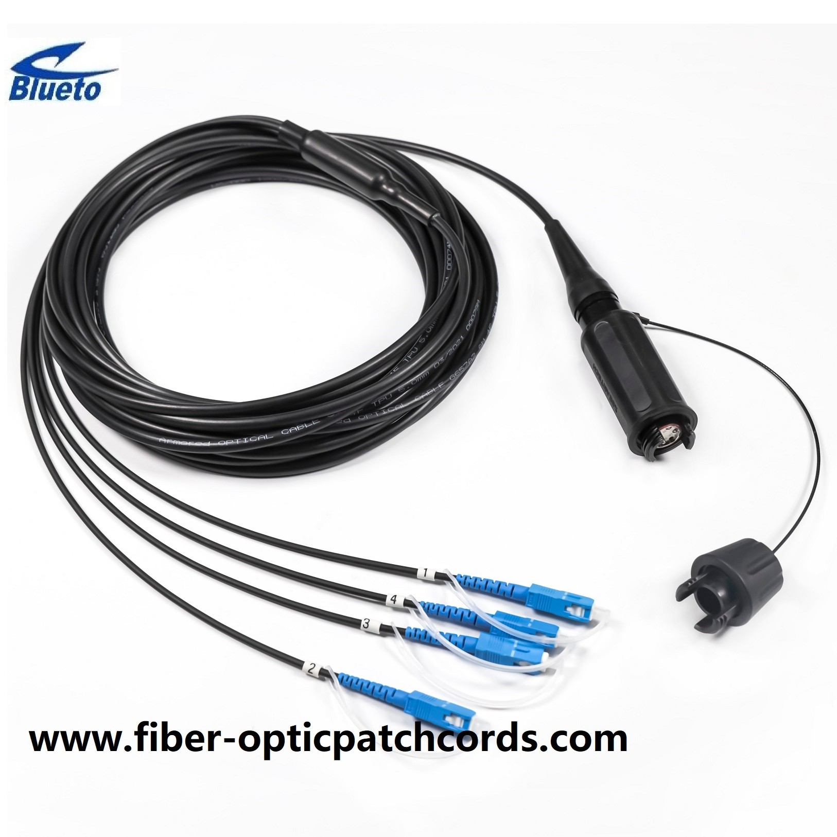Optical Fiber Expanded Beam to LC 2core Multi Mode Hybrid Cable Harsh Environment Expanded Beam Filed Deployment