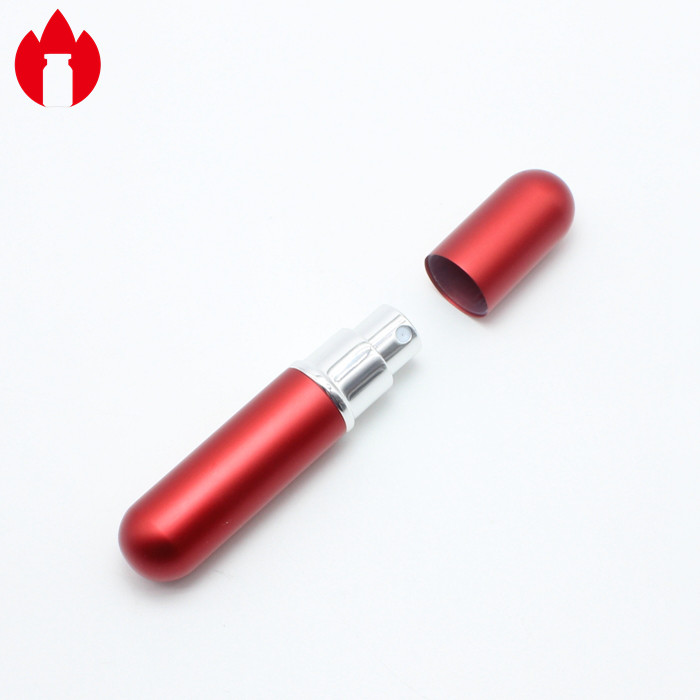 5ml Red Perfume Sample Glass Bottle Vial With Pump Spray