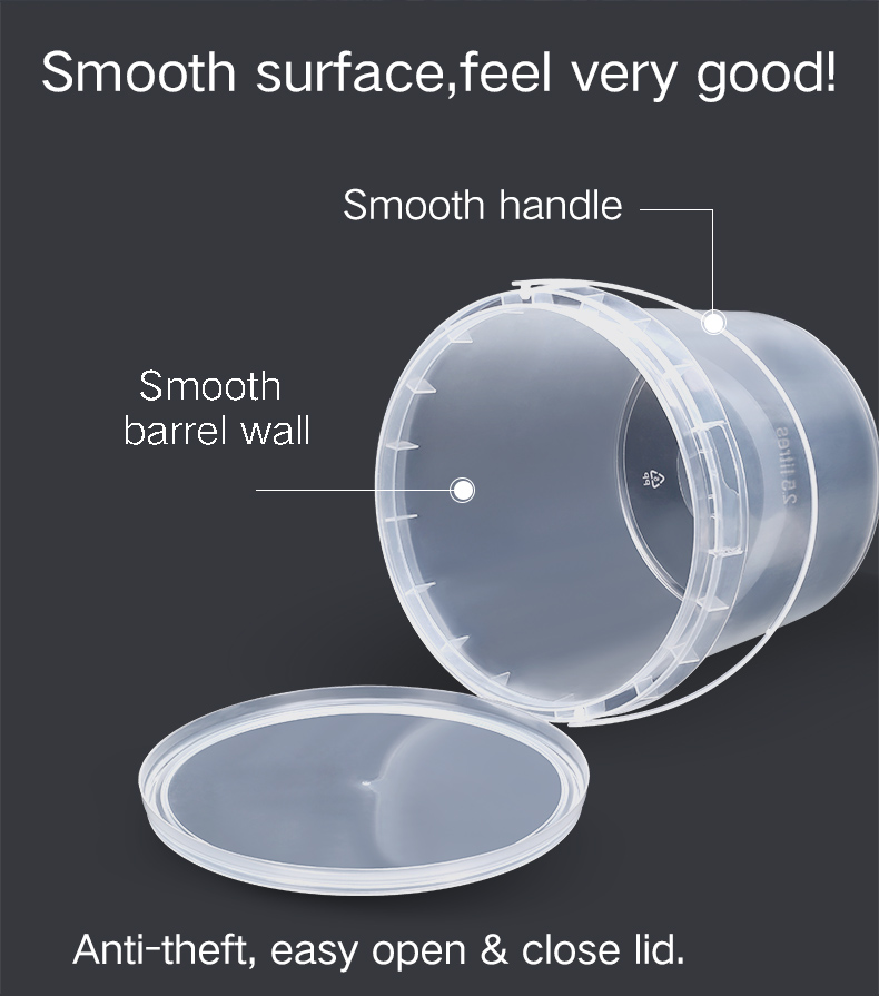 Round Plastic Bucket 500ml for Candy Popcorn Cookie Storage