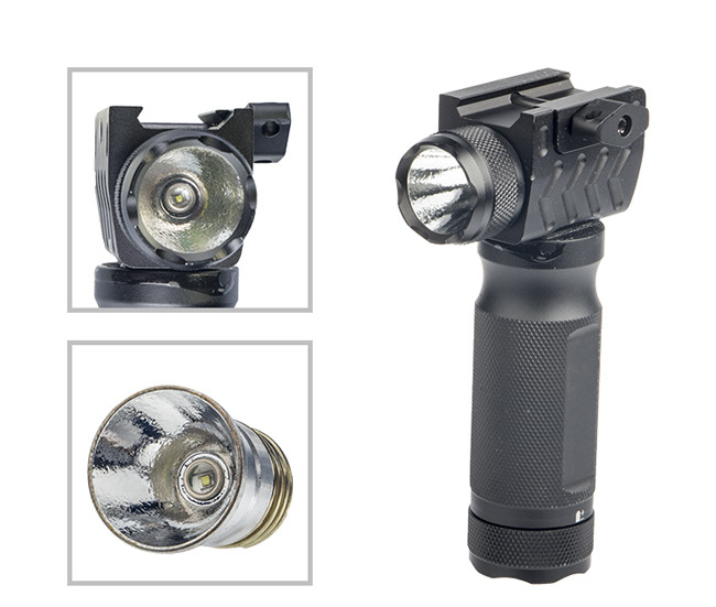 400 Lumen Tactical Rail Mount Flashlight White Beam Color Water Resistant