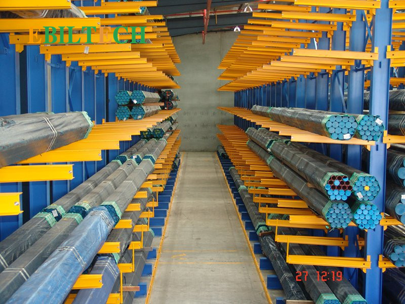 Roller Cantilever Storage Rack System , Tire Cantilever Pallet Rack Shelving Galvanized