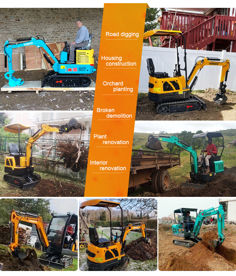 EURO 5 2 Ton Mini Excavator Small Household Excavator Low Consumption
