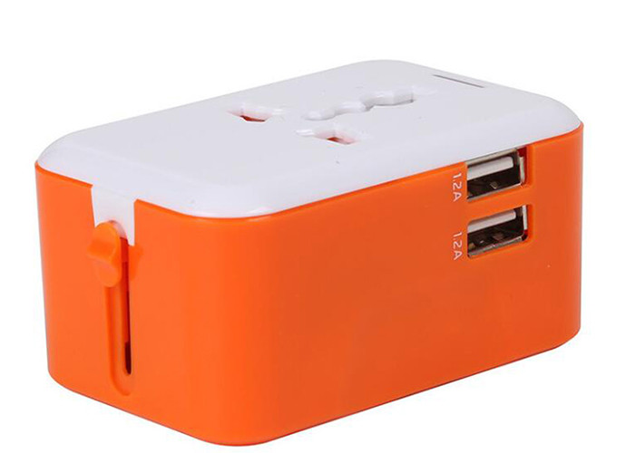 Promotional gifts All in ONE World Travel Plug Power Adapter Dual USB Universal Converter Plug