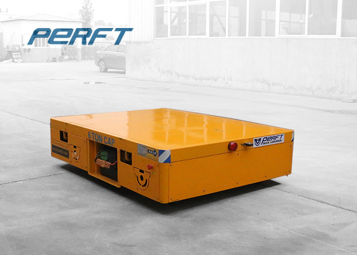 5t 20m/Min Trackless Transfer Trolley Flat Car For Machinery Factory
