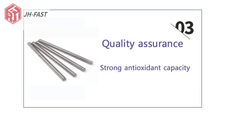 Customized Support Black Zinc Plated Steel Threaded Rods in Metric Measurement System