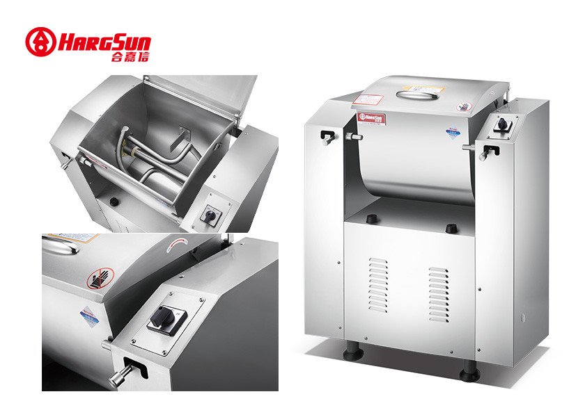 150kg Horizontal Dough Mixer Machine 7500W Silver Color 24r/min for Mixture