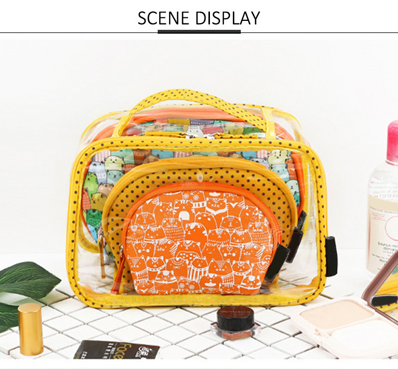 Fashion Large Capacity Multi-Function Cosmetic Bag 4 Pieces Sets
