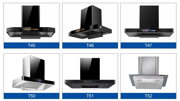 Touch Switch Kitchen Electric Modern Stylish Extractor T Shape Cooker Hood Range Hoods