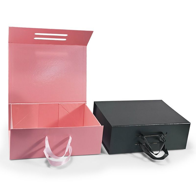 Custom Luxury Foldable Magnetic Paper Cardboard Christmas Gift Box Wedding Party Festival Gift Folding Packaging Boxes for Cosmetics Makeup Jewelry Clothes Tie