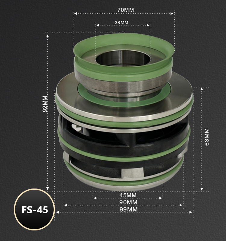BERGMAN Replace Flygt Pump Seal FGL-45mm 3171 4650 4640 5100 Metal Frame Cartridge Mechanical Seal