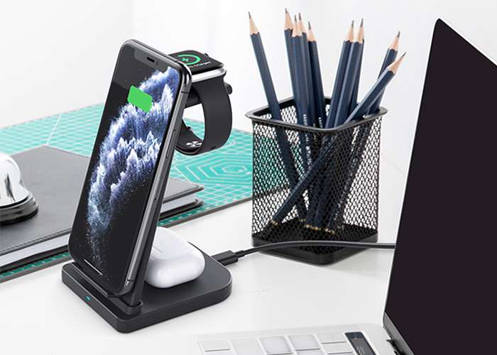 Detachable 15W 3 In 1 QI Phone Charging Station Wireless