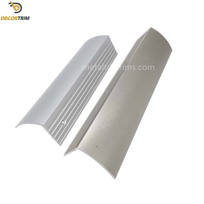 Matt Champagne Tile Stairs Edge Trim , Anti Slip Aluminium L Shape Trim
