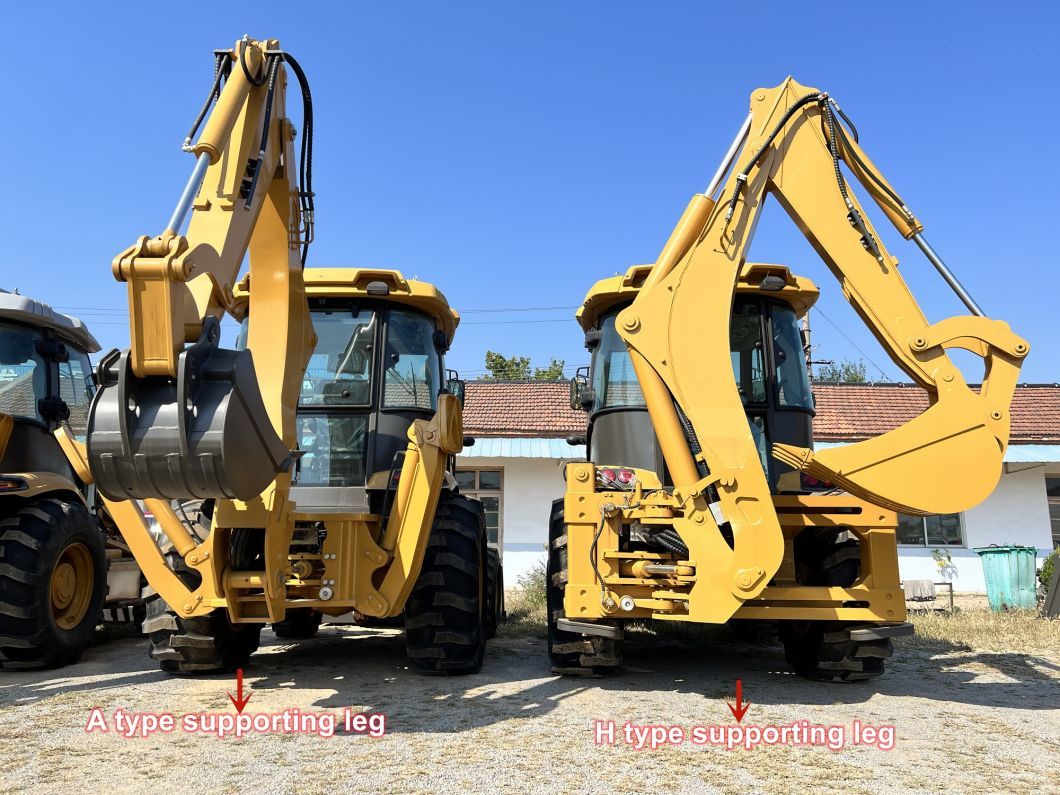 Front End Loader Backhoe 4X4 2.5 Ton Mini Payloader Joystick Towable Retroexcavadora Backhoe Loader