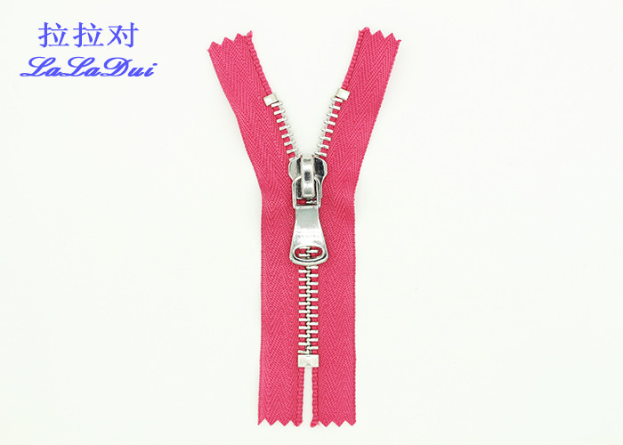 12 Inch Garments Closed End Zip Gold Metal Euro Teeth For Coverall / T - Shit