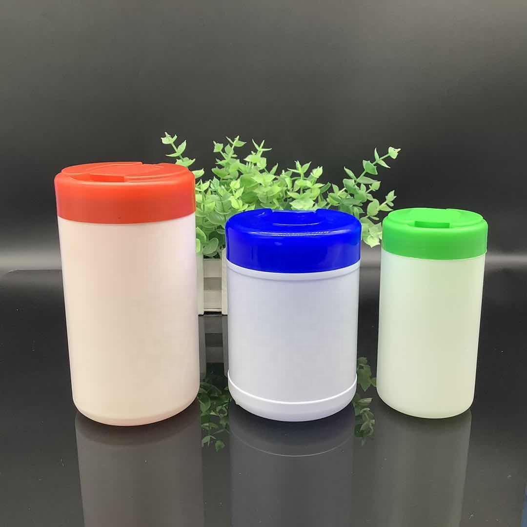HDPE Wet Wipes Buckets ISO9001 Cylinder Wet Wipes Packaging Bottles