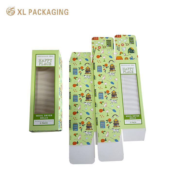350gsm Folding Green Card Box Packaging Cosmetic Paper Tuck Top Packaging Box