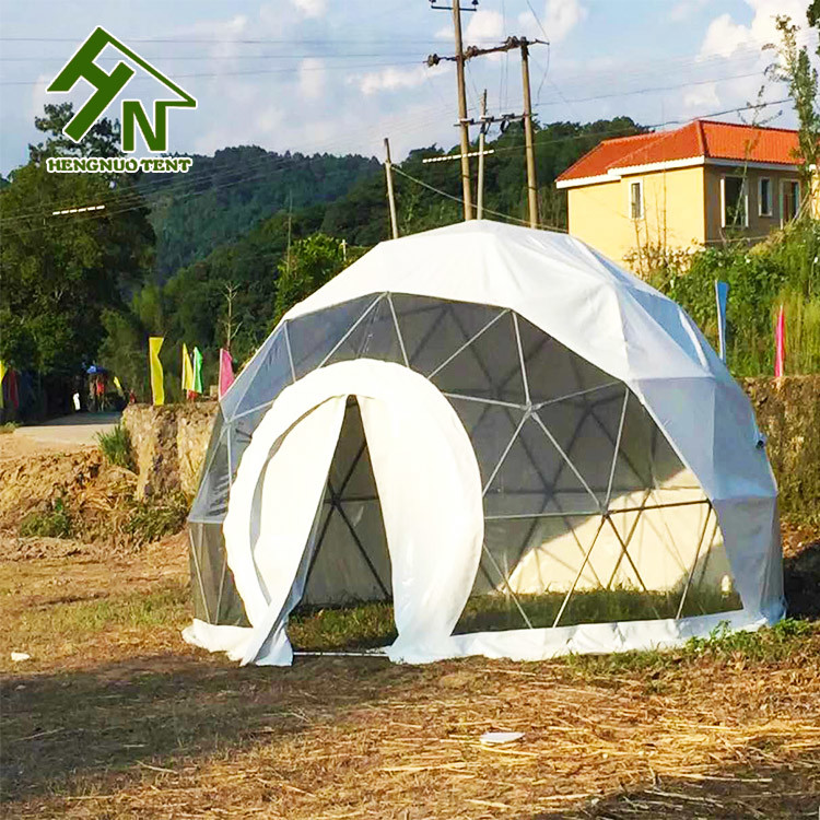Round PVC Door Small Geodesic Dome Tent For Event 48m Diameter