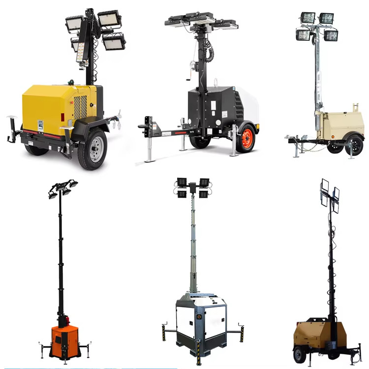 Outdoor 360 Degree Lighting Telescopic Mobile Light Tower Enhance Safety and Efficiency for Construction Sites