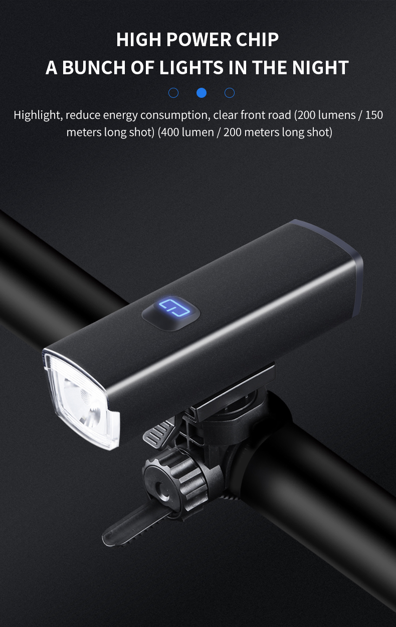 Front Waterproof USB Rechargeable LED Bicycle Light 600LM Cycling Headlight 2200mAh