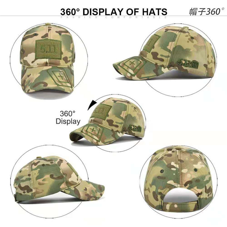 Retro Unisex Camo Adjustable Army Military Baseball Cap Curve Brim Fishing Hat