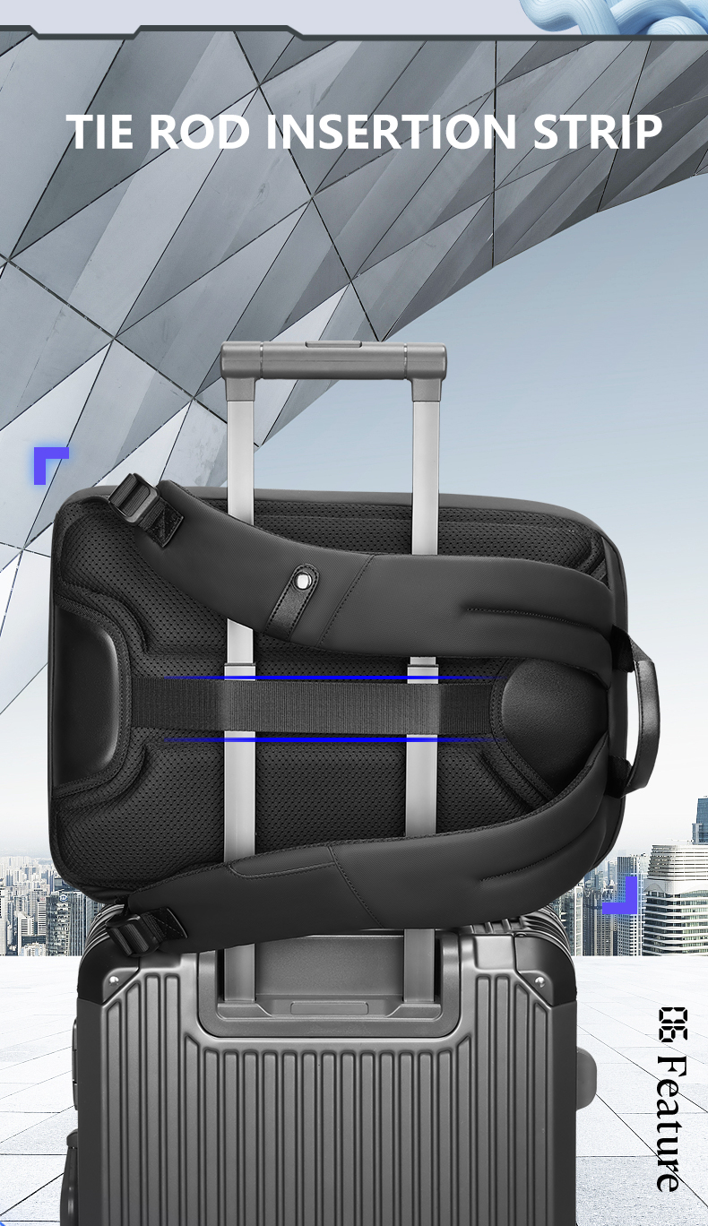 Softback Waterproof Business Backpack With USB Customized Logo