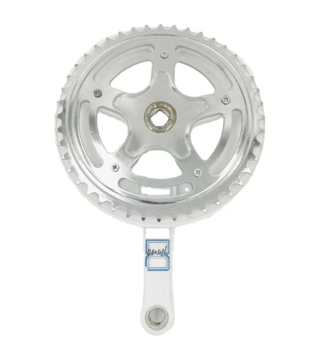 White Color 20 Inch Single Chain Wheel Crankset 40T 165MM Customization