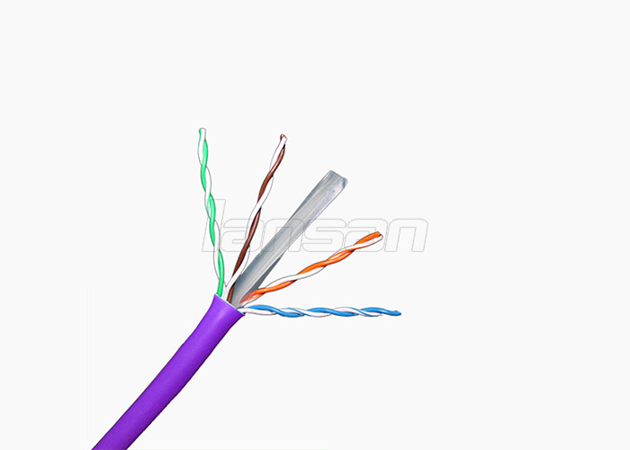 Nylon BC 250Mzh Fluke Cat6 UTP Cable Al Foil For Communication