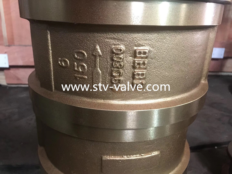 Wafer Type Dual Plate Swing Check Valve,C95800 Body,6 Inch,150LB