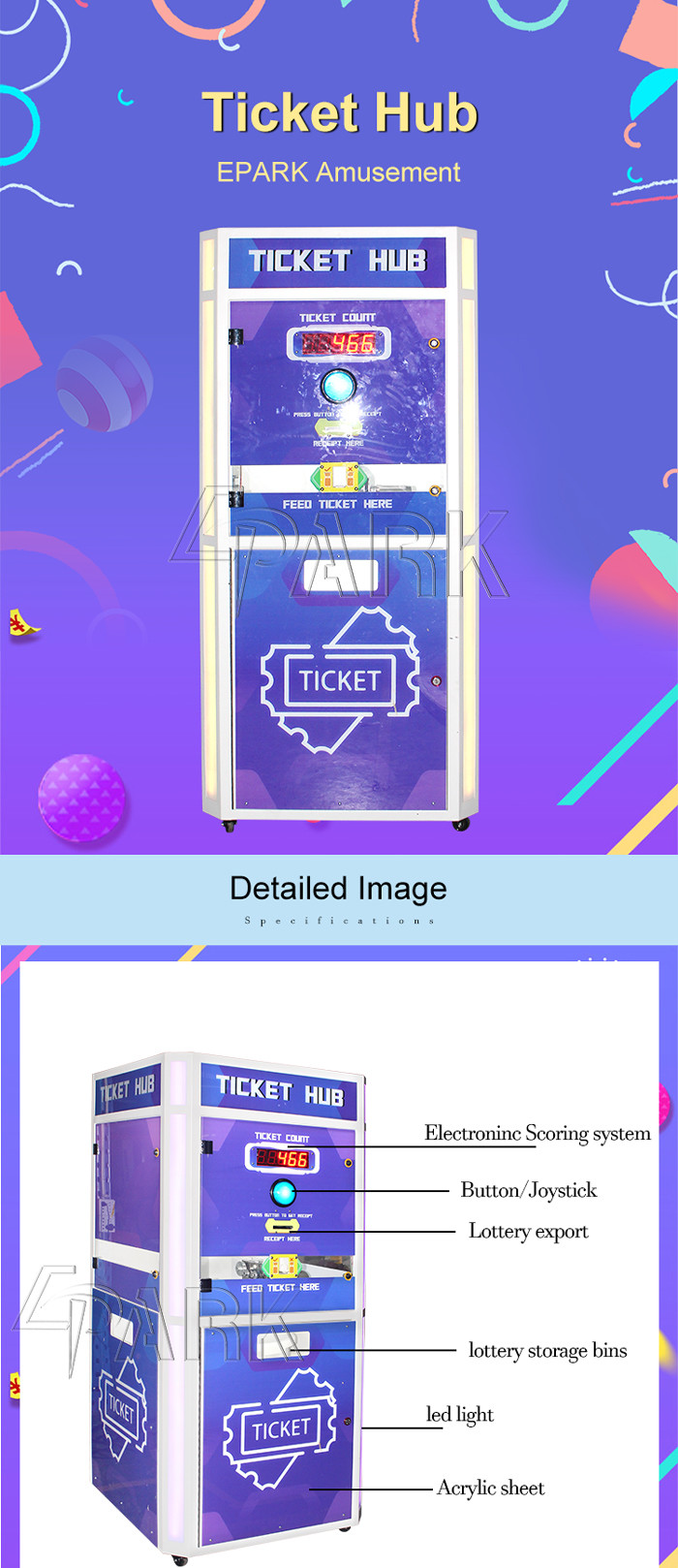 Amusement Arcade Lottery Ticket Counting Equipment Game Room House