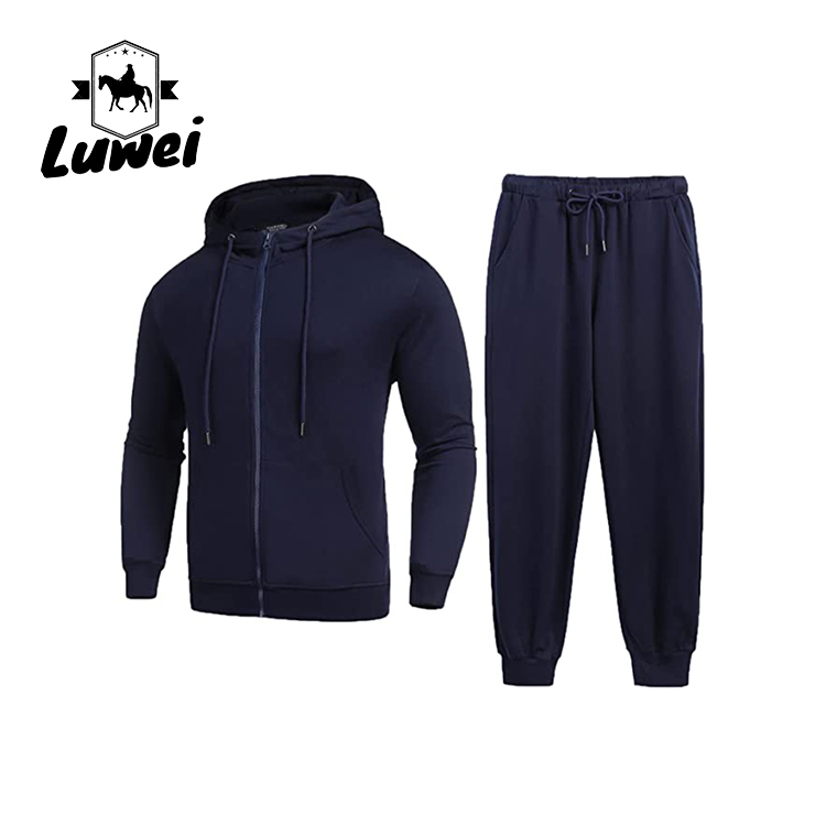 Fashion Jogger Pullover Custom Made Oversized Plain Zip Bluza Moletons Mens Sweatsuits 2 Piece Hoodie Tracksuit Sets