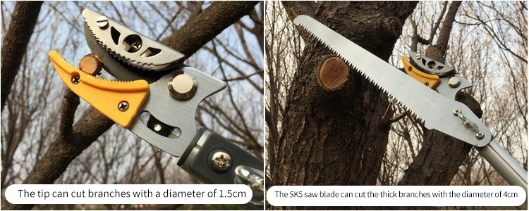 1.8-5m Garden Pruning Scissors High Trees Coarse Telescopic Branch Pruner