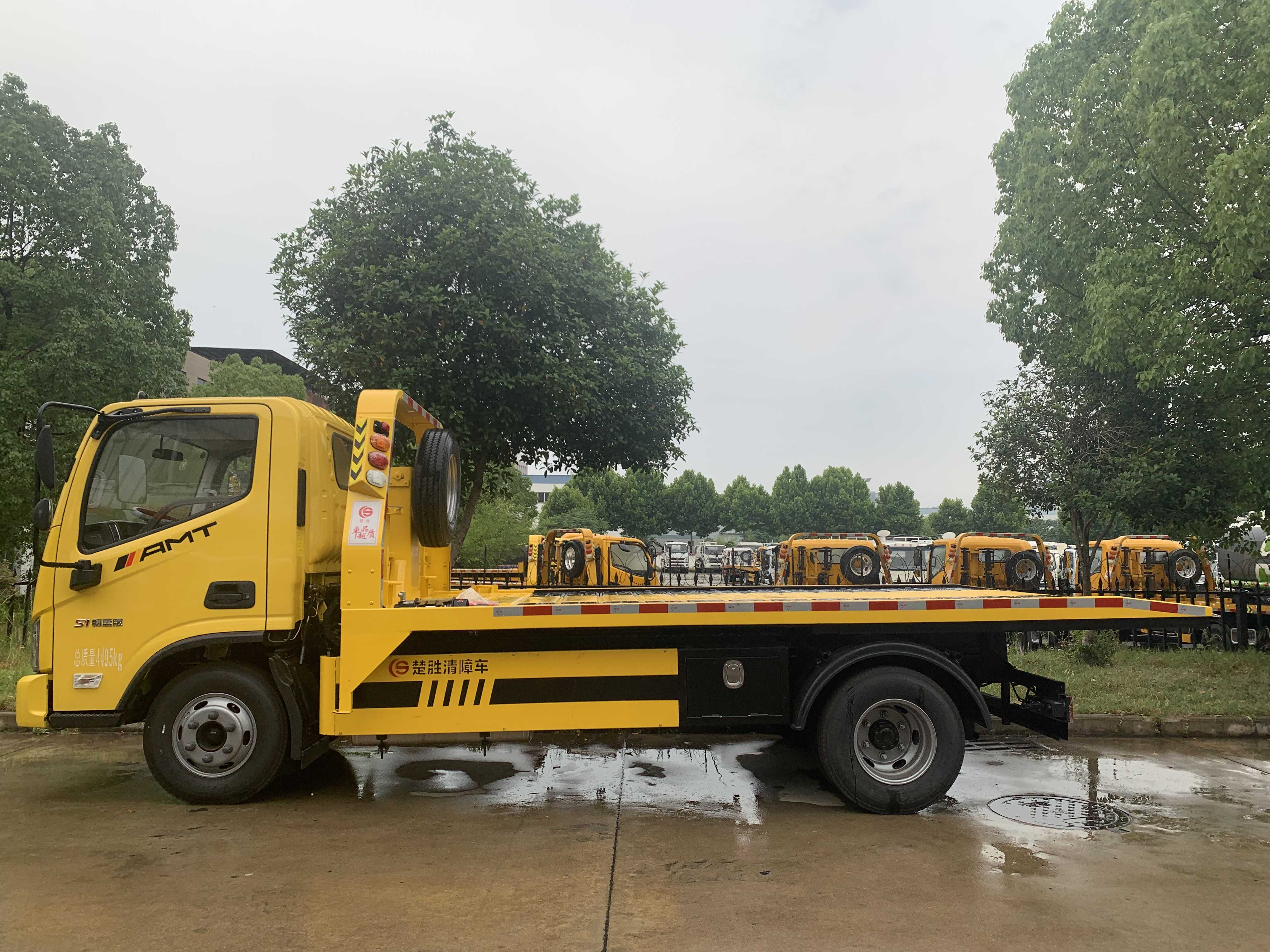 FOTON Flat Bed Towing EURO 5 Flatbed Tow Truck For Rescue Vehicle
