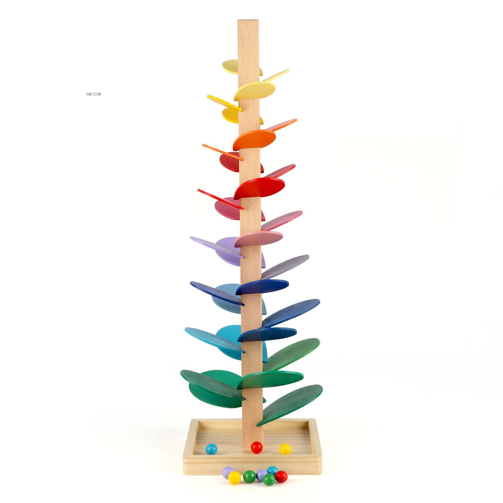 Montessori Educational Toy Blocks Wooden Music Tree with Marble Ball Run Track Game Baby Kids Children Intelligence Wood
