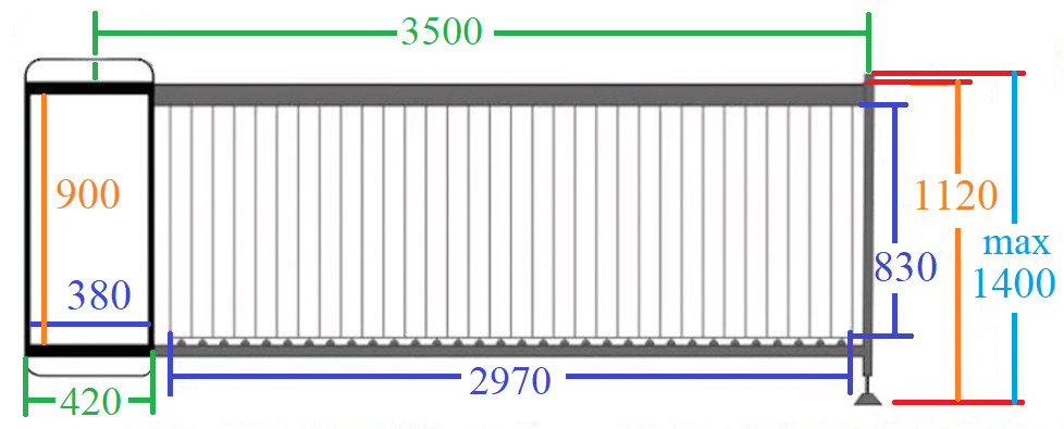 Servo Precision Control Parking Barrier Gate 4.1 Meters Advertising Page Slice Boom
