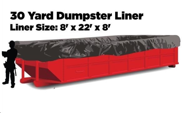 Export Europe High Quality Waterproof Dumpster Container liners,6 mil White Open Top Drawstring Dumpster Container Liner