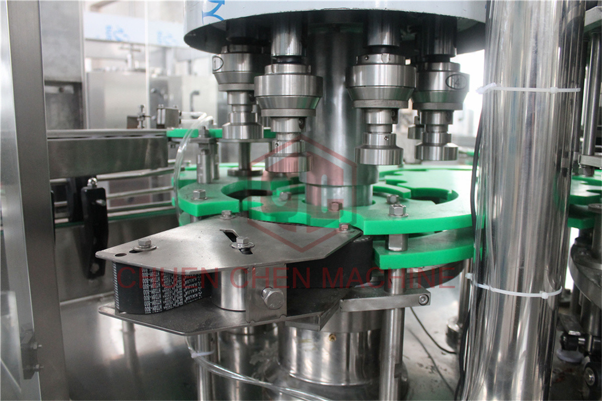 Metal Screw Cap Bottle Filling And Capping Machine / Hot Juice Glass Bottle Filler