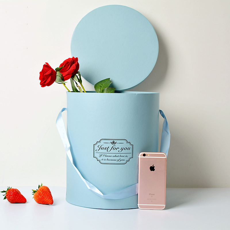 Customized Square Tube Circle Round Hat Flower Gift Packing Box With Lid Anniversary