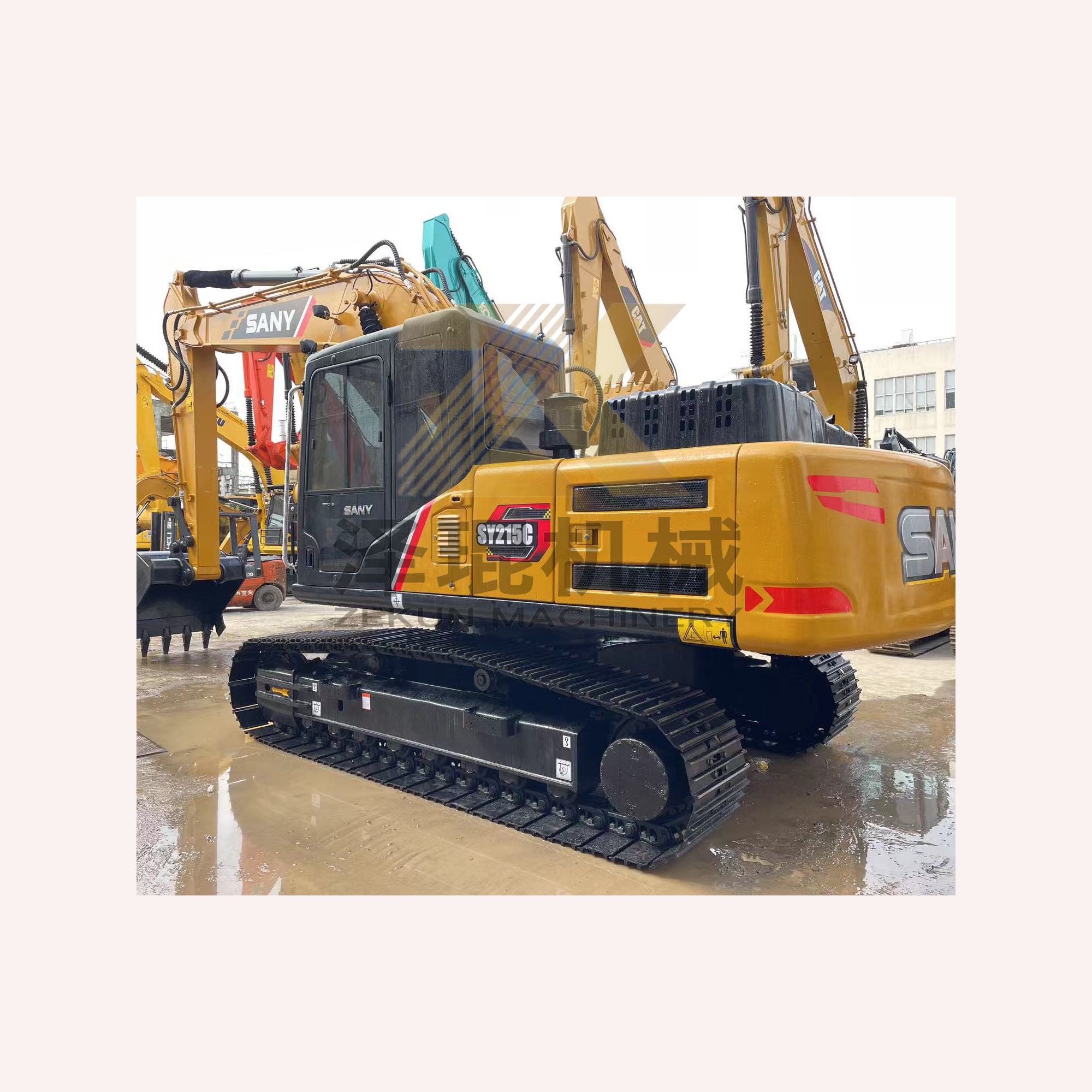 Sany sy215c excavator in good condition with low hours and engine in 2023