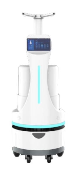 IPS Screen 1024x600 Smart Service Robot Hydrogen Peroxide Spray Disinfection