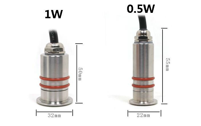 0.5W Stainless Steel Solar Powered LED Lights , DC 12V Waterproof Led Spotlight
