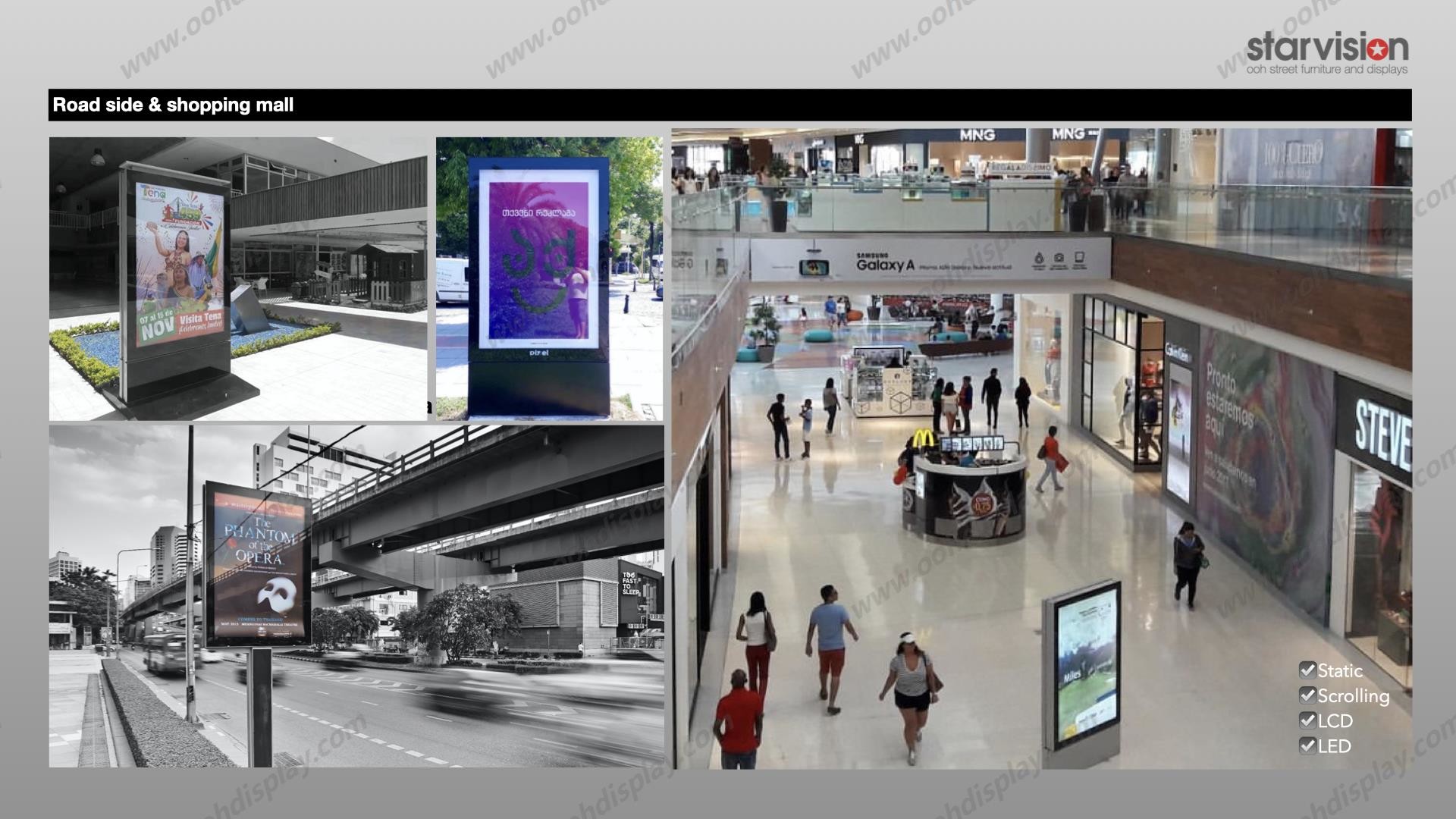 Aluminum Alloy IP55 Scrolling Poster Display Mupi Light Box Floor Standing