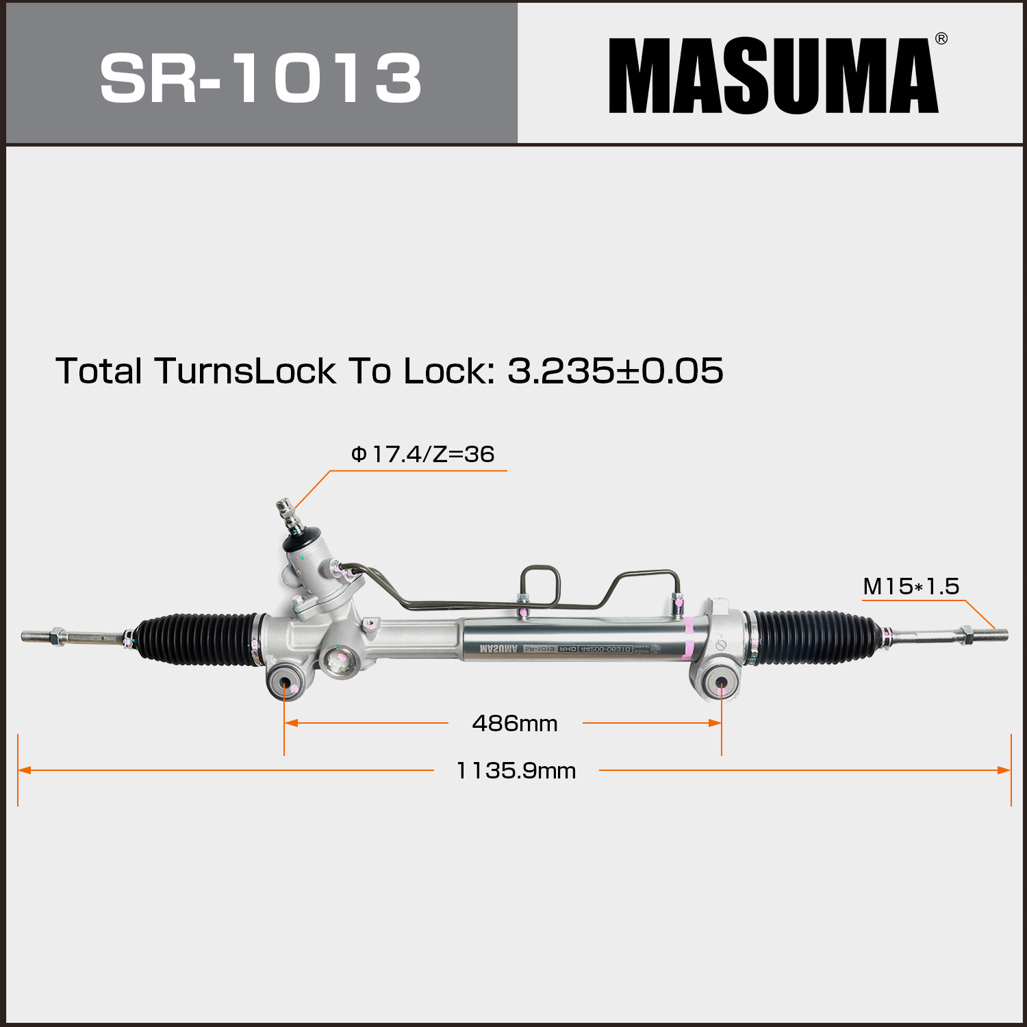 TAB-034 MASUMA RHD Hydraulic Auto Steering Rack Gear for Toyota CAMRY/HYBRID ASIA