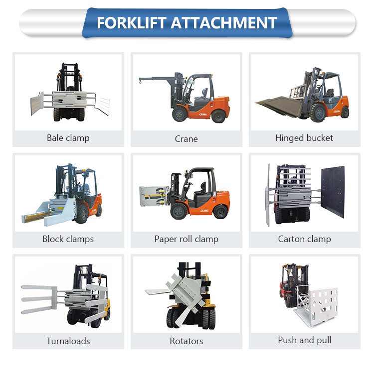 LTMG forklift attachment small 2 ton 2.5 ton electric orklift with block clamp