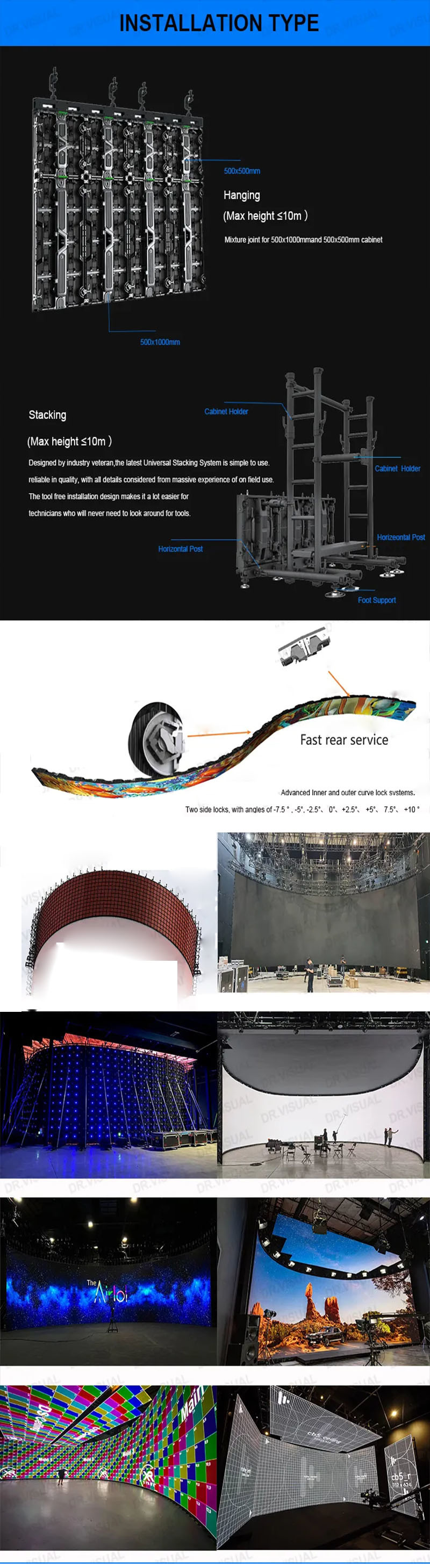 P3.91 Church Indoor Video Wall Giant Event Stage Rental Display Screen For Concert