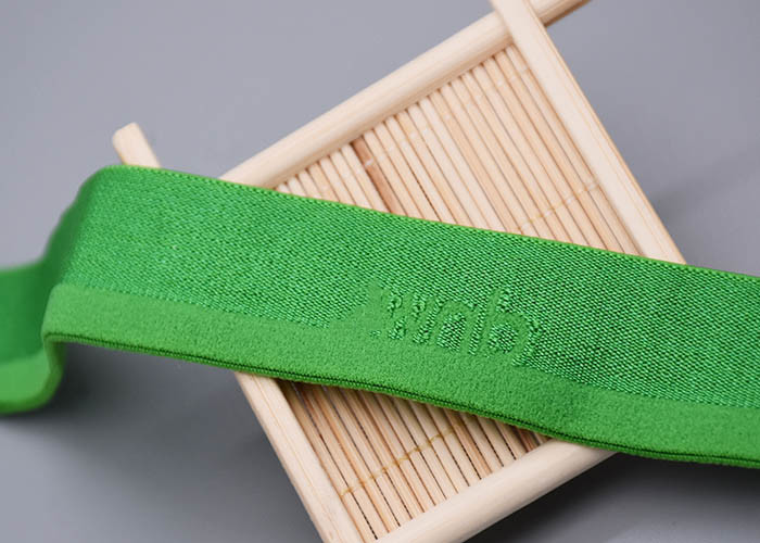 Double Sided Jacquard Logo Flat Elastic Cord For Garments Customised