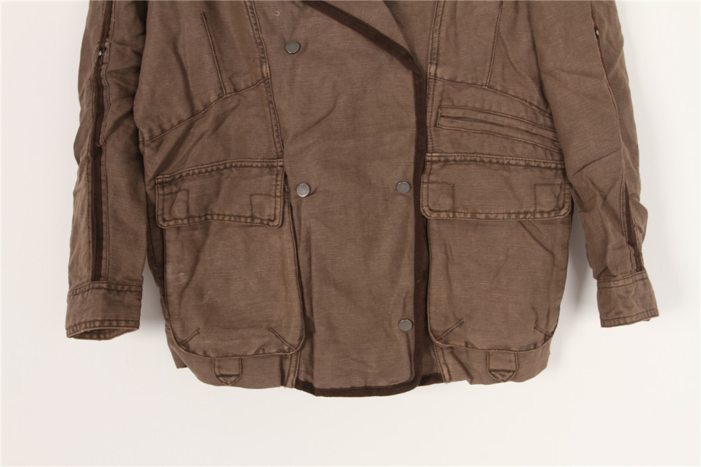 Ladies cotton casual jacket, Women's cotton washed coat, Vintage design, Old-Fashion