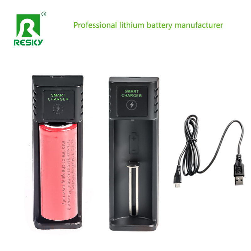 1 Slot Cylindrical Battery Cell Charger For 3.7V 3.6V Rechargeable Lithium LiFePO4 18650 26650 21700 Battery